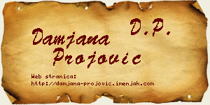 Damjana Projović vizit kartica